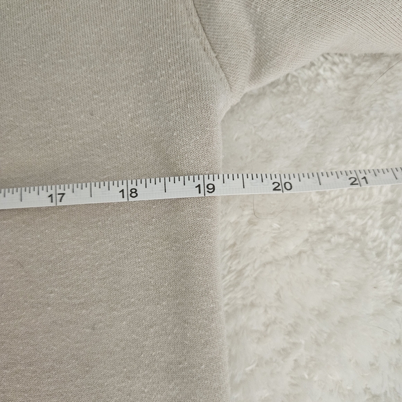 NEW Zara Sweatshirt Size S Beige Eclectic Streetwear Contemporary Casual - Picture 9 of 11